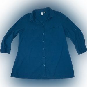 SJB St Johns Bay Seersucker Button Up Shirt Excellent Pick!  Don’t Miss This!